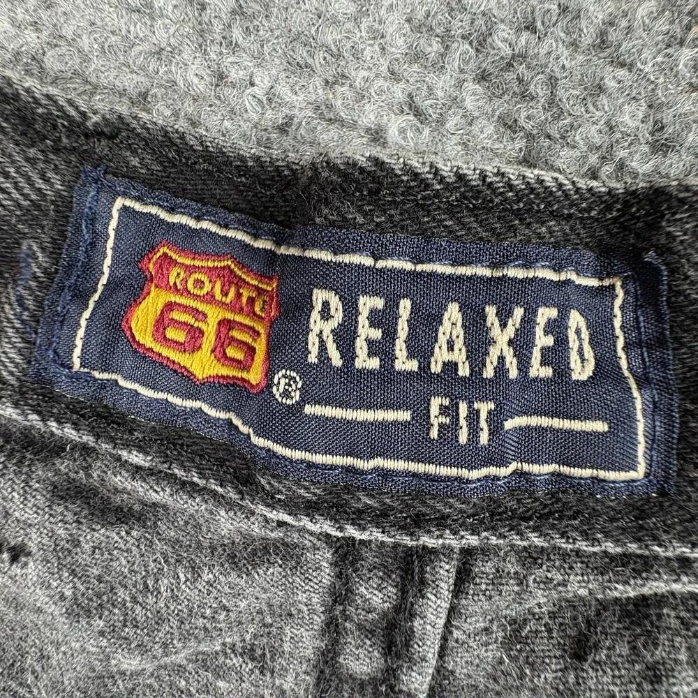 Vintage‎ 90s Route 66 Jeans 24WP Relaxed Black Distressed Grunge Y2K Streetwear